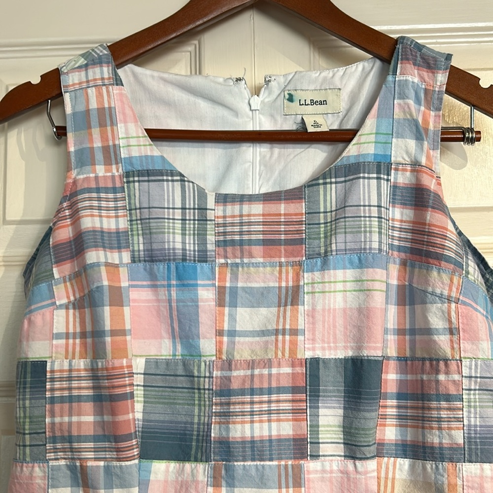 L. L. Bean Pink Pastels Patchwork Tank Dress - Picture 3 of 5